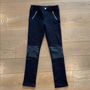 NWT H&M girls black biker jeggings size 7-8
